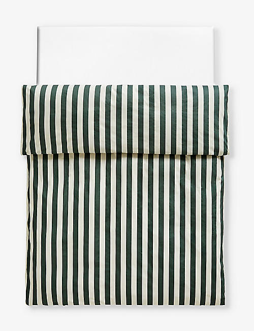 HAY: HAY x Amanda Borberg Ete stripe-print king cotton duvet cover