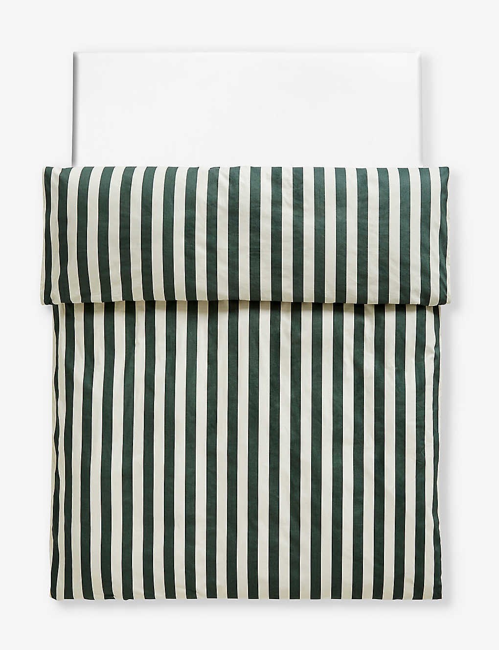 Hay Dark Green Ete Striped Cotton Duvet Cover 200cm X 220cm