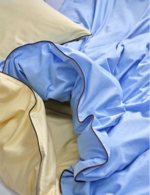 HAY: Outline Contrast-Trim Cotton Duvet Cover 200cm x 200cm
