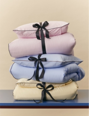 HAY: Outline Contrast-Trim Cotton Duvet Cover 200cm x 200cm