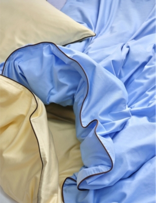 HAY: Outline contrast-trim organic-cotton duvet cover 260cm x 220cm