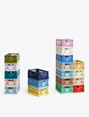 HAY: Colour Stackable Small Plastic Crate 26cm x 17cm