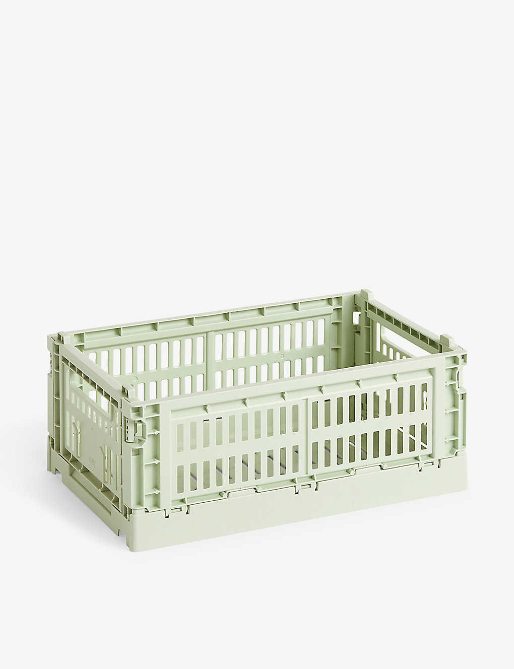 Hay Mint Colour Stackable Small Recycled-plastic Crate 26cm X 17cm