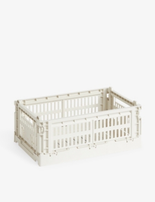 Hay Off-white Colour Stackable Small Recycled-plastic Crate 26cm X 17cm