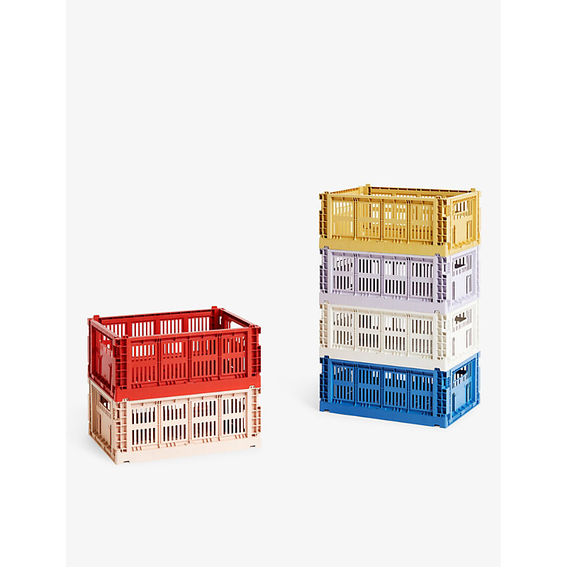Shop Hay Colour Stackable Medium Recycled-plastic Crate 34cm X 26cm In Red