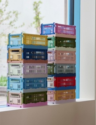 HAY: Colour colour-blocked small recycled-plastic crate 26cm x 17cm