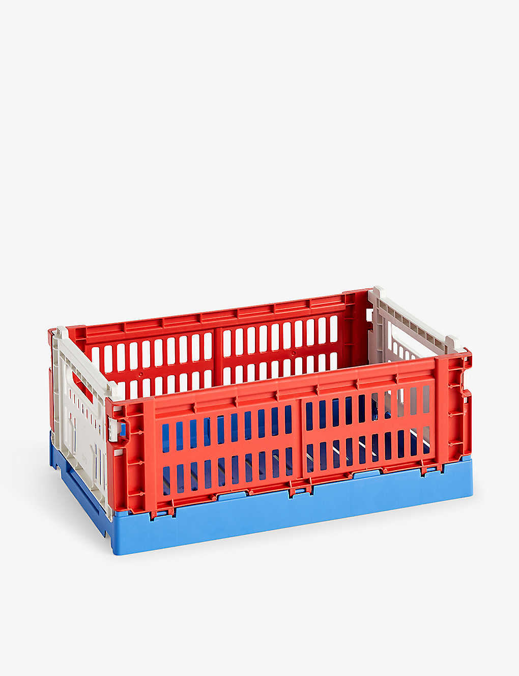 Hay Red Colour Colour-blocked Small Recycled-plastic Crate 26cm X 17cm