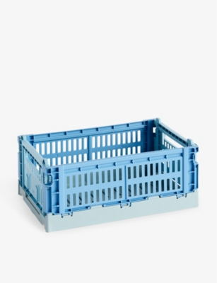 HAY: Colour colour-blocked small recycled-plastic crate 26cm x 17cm