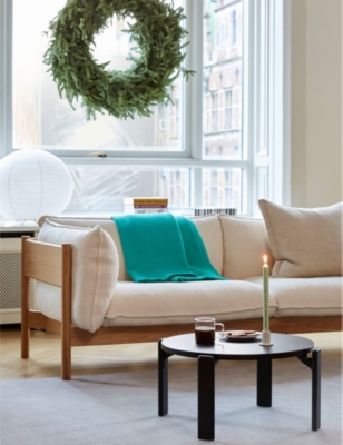 HAY: Mono frayed-edge wool blanket 180cm x 130cm