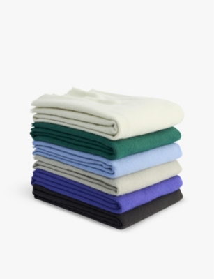 HAY: Mono frayed-edge wool blanket 180cm x 130cm