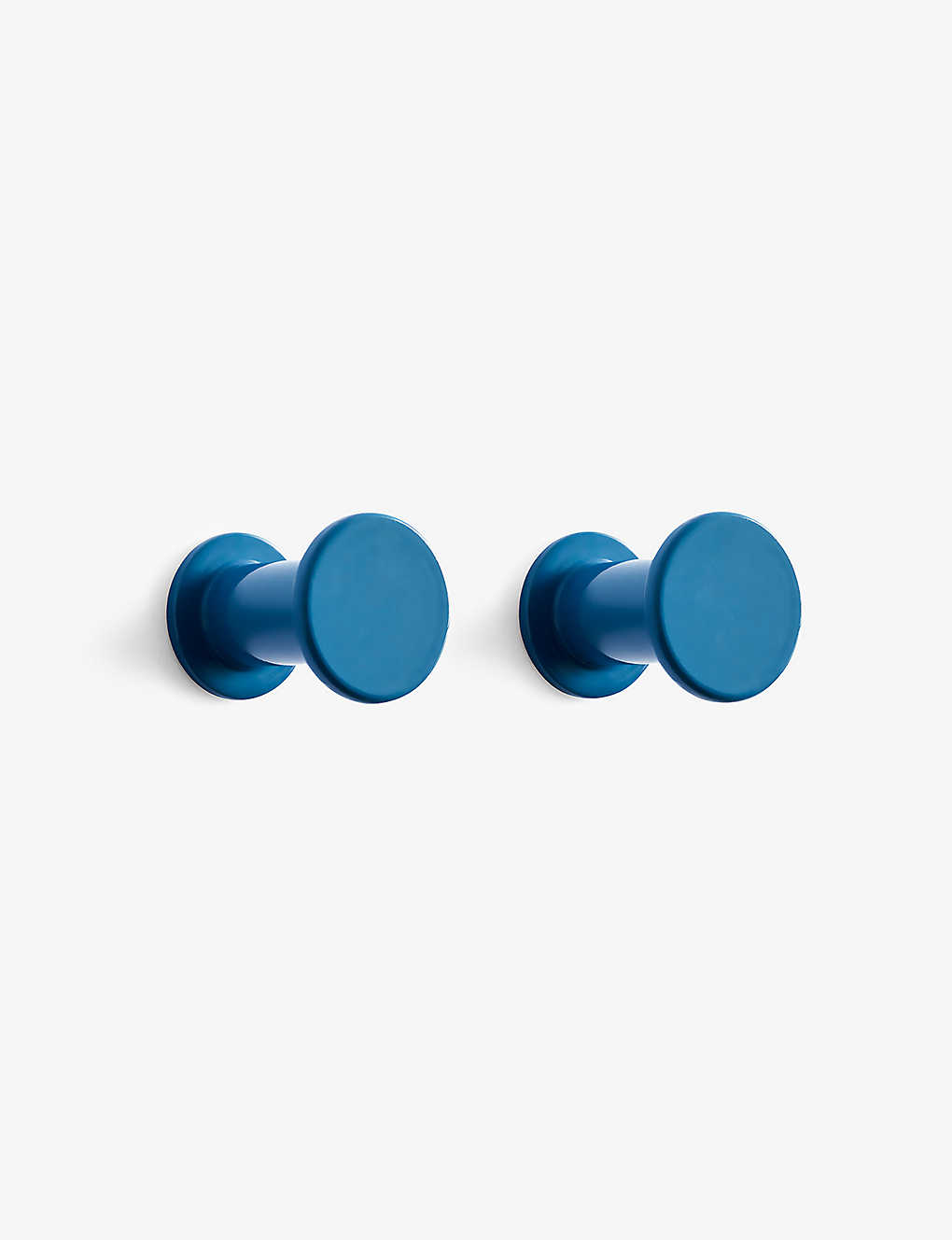 Hay Blue Bolt Round Powder Coated-steel Wall Hooks Pack Of Two