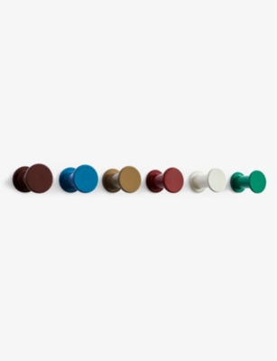 HAY: Bolt round powder coated-steel wall hooks pack of two