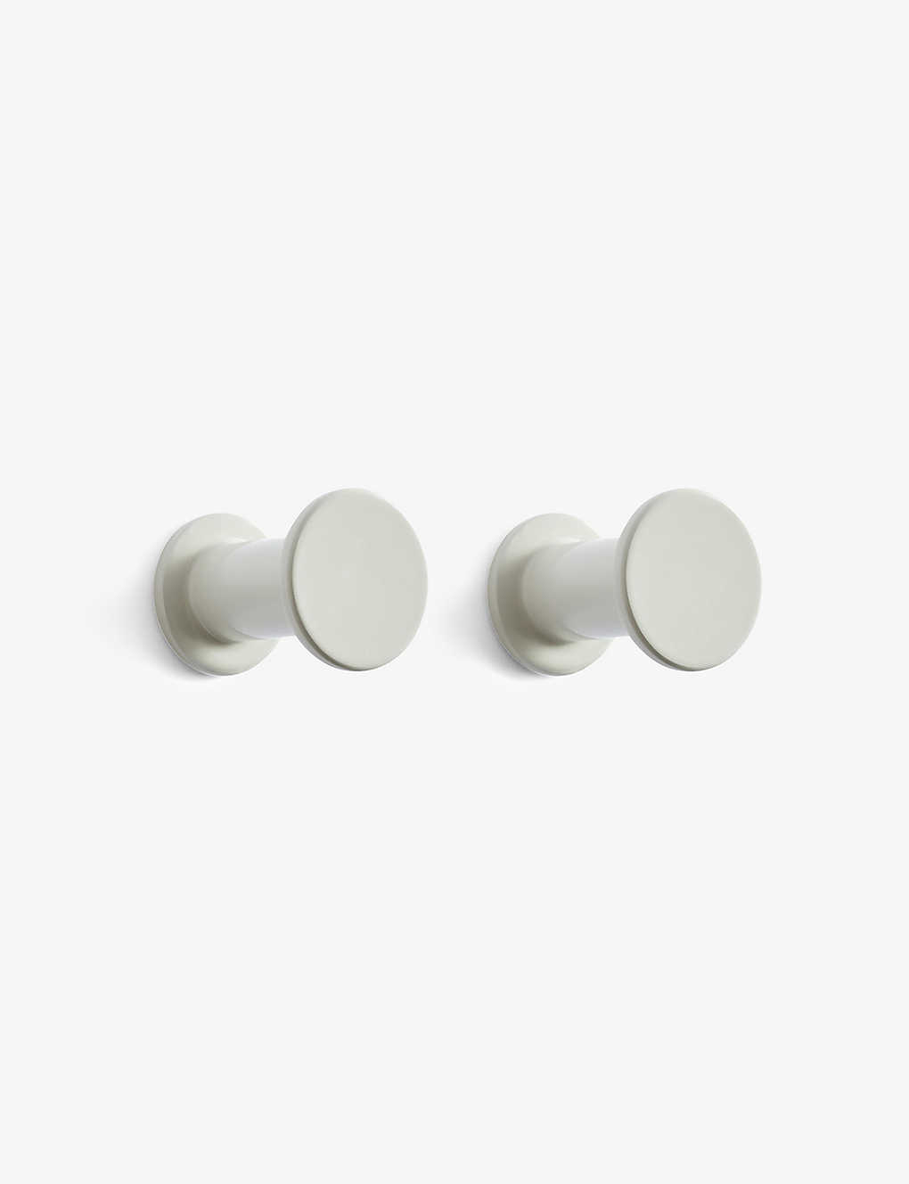 Hay Light Grey Bolt Round Powder Coated-steel Wall Hooks Pack Of Two