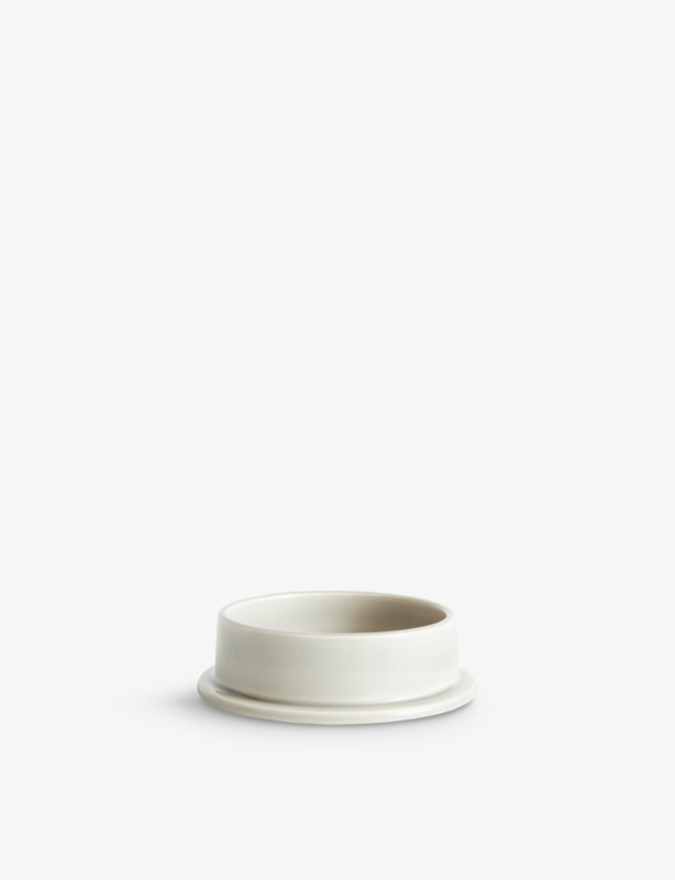 Column large round earthenware candle holder 12cm