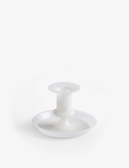 HAY: Flare borosilicate-glass candle holder 7cm