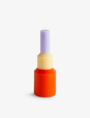 Hay Orange Pillar Medium Wax Candle 25cm