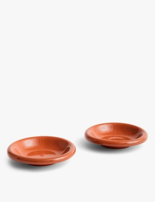 Hay Natural Barro Round Terracotta Bowls Set Of Two In Neutral