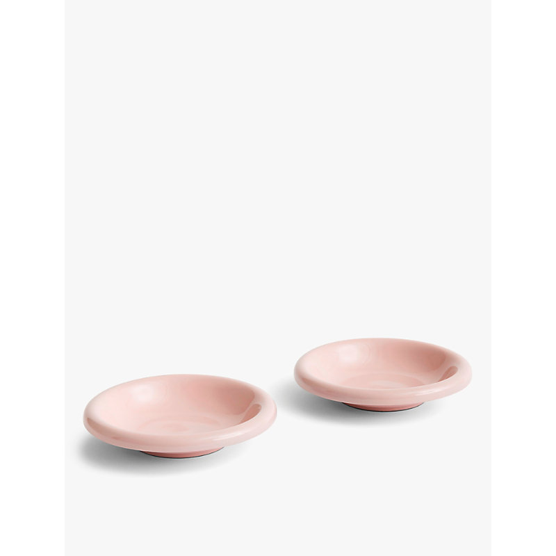 Hay Pink Barro Round Terracotta Bowls Set Of Two