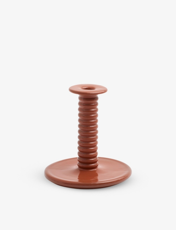 Barro sculptural terracotta candle holder