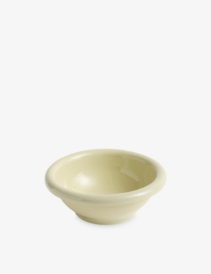 Hay Pistachio Barro Small Striped Terracotta Salad Bowl Cm In Green