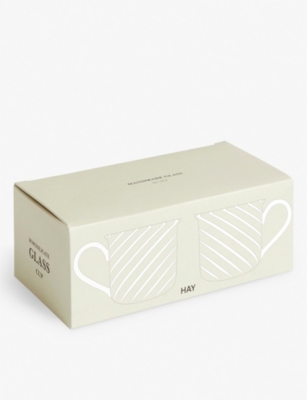 HAY: Tinted round-handle borosilicate-glass mugs set of two