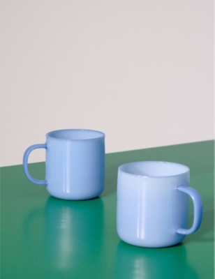 HAY: Borosilicate round-handle glass mugs set of two