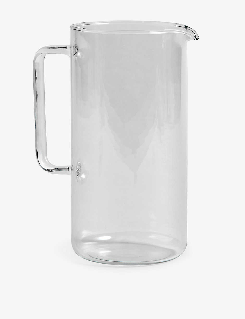 Hay Clear Borosilicate Large Square-handle Glass Jug 23cm