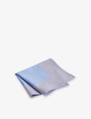 Shop Hay Ram Colour-block Organic-cotton Napkin 40cm X 40cm In Lavender