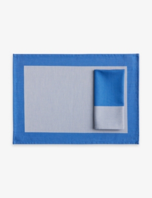 HAY: Ram Colour-Block Cotton Placemat 40cm x 40cm