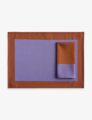 Ram Colour-Block Cotton Placemat 40cm x 40cm