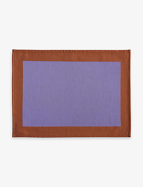 HAY: Ram colour-block organic-cotton placemat 40cm x 40cm