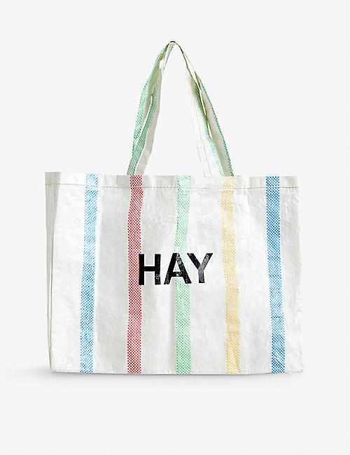 HAY: Candy Stripe medium plastic shopping bag