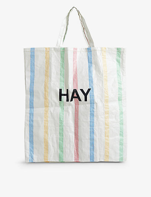HAY: Candy Stripe XL plastic shopping bag