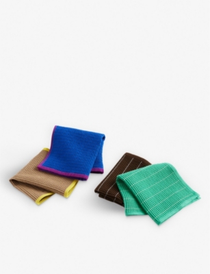 Canteen waffle-texture cotton dish cloths pack of two