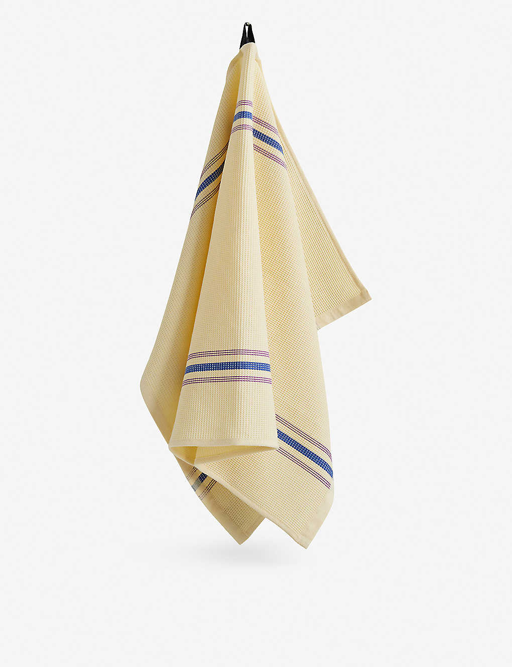 Hay Cream And Blue Canteen Striped Cotton Tea Towel