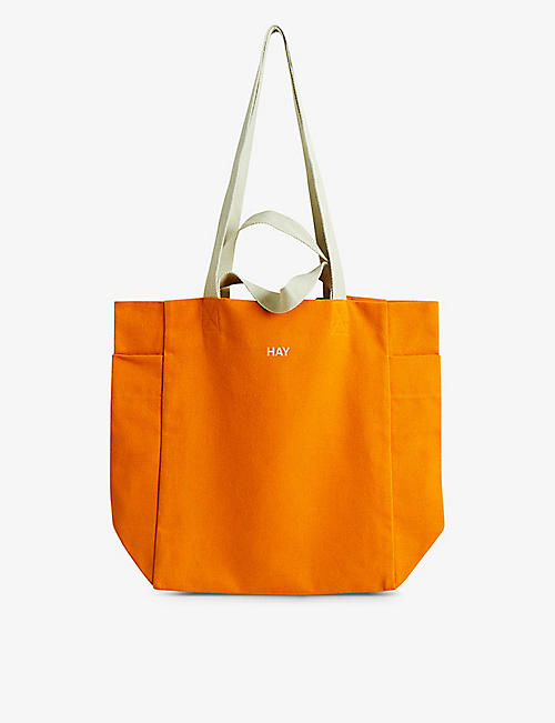 HAY: Everyday logo text-print organic-cotton tote bag
