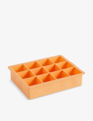 Hay Peach Square Xl Silicone Ice Cube Tray