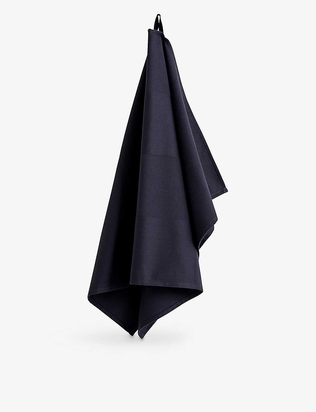 Hay Ebony Black Katsura Check-pattern Organic-cotton Tea Towel