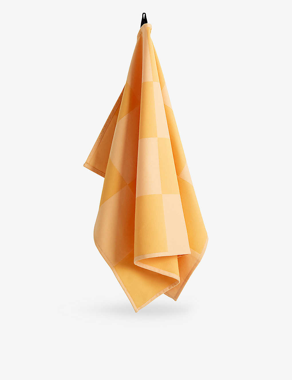 Hay Katsura Check-pattern Organic-cotton Tea Towel In Yellow