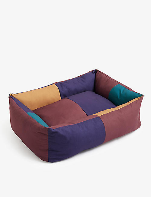HAY: Colour-blocked large recycled-polyester dog bed