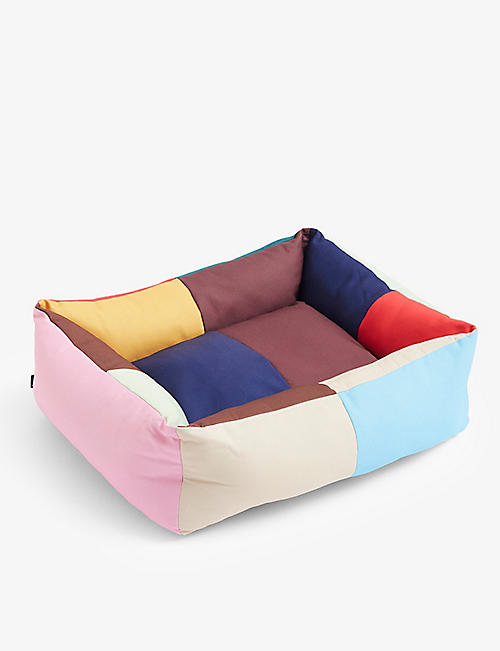 HAY: Colour-blocked small recycled-polyester dog bed