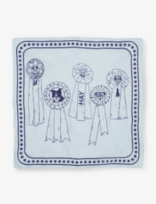 HAY: Graphic-print cotton dog scarf 55cm x 55cm