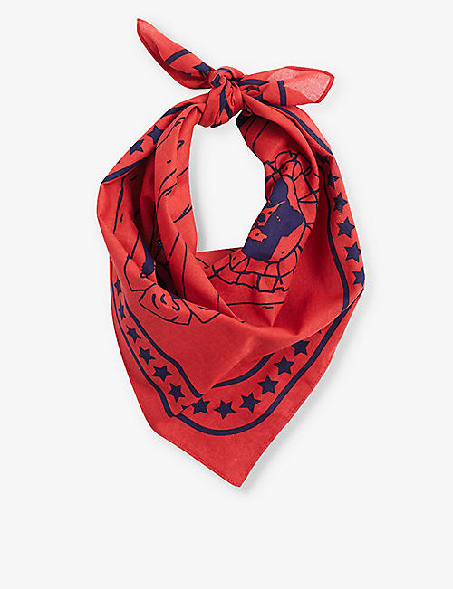HAY: Graphic-print cotton dog scarf 55cm x 55cm