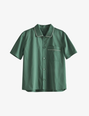 HAY: Outline contrast-trim organic-cotton pyjama shirt