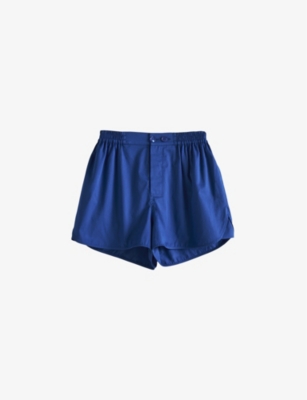 SKIMS - Ribbed high-rise stretch-cotton boxer shorts