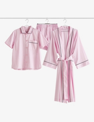 Outline shawl-lapel cotton robe