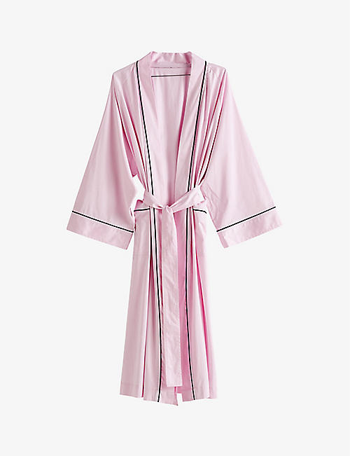 HAY: Outline shawl-lapel cotton robe