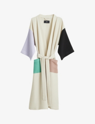 HAY: Waffle-texture cotton-blend bathrobe