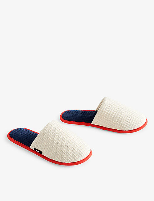 HAY: Waffle-texture cotton-blend slippers