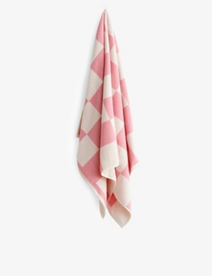 HAY: Check-pattern cotton bath towel
